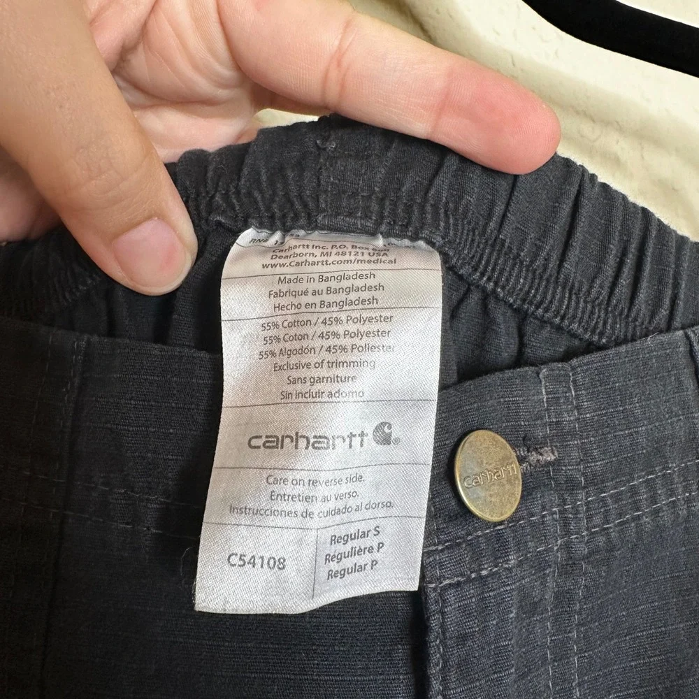 Carhartt Medical C54108 Black Ripstop Cargo Pants Mens Small Regular Utility